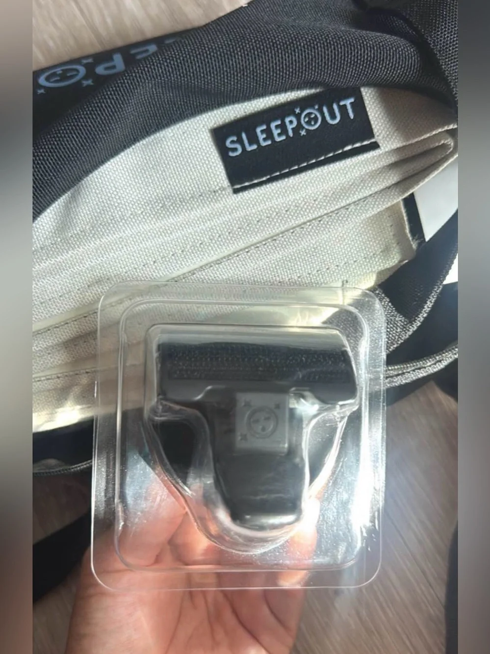Kids Black Travel Sleep Mask & Pillow Set